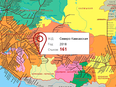 Железные дороги северного кавказа карта